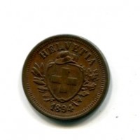 Svizzera, Confederazione: 1 rappen 1894