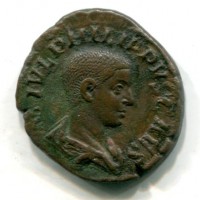 Filippo II (247-249 d.C.): sesterzio "PRINCIPI IVVENT" 16,00g (RIC IV #256a)