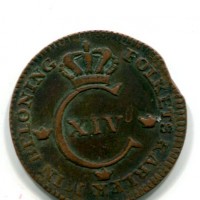 Svezia, Carl XIV (1818-1844): 1/2 skilling 1829 (KM#596)