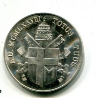 Giovanni Paolo II (1978-2005): medaglia 1978 "Totus Tuus", gr.15,20, diametro 35mm

