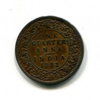 India Britannica, Vittoria (1837-1901): 1/4anna 1882 (KM#486)