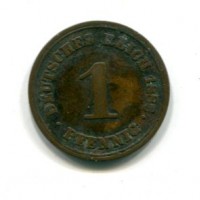 Germania, Guglielmo I (1871-1888): 1 pfennig 1886-A (KM#1)