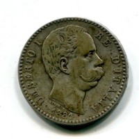 Umberto I (1878-1900): 2 lire 1881 (Gigante#25)