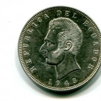 Ecuador, Repubblica: 5 sucres 1943 (KM#79)