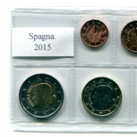 Spagna 2015: serie euro, confezionata da privati, nuova effigie
