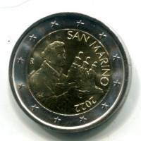 San Marino 2022: 2 euro "Santo Marino con il Monte Titano"
