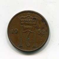 Norvegia, Haakon VII (1905-1957): 5 ore 1952 (KM#368)