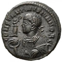 Costantino II (337-340 d.C.): follis "VIRTVS EXERCIT" zecca di Siscia 3,34g (RIC VII #126 var.)