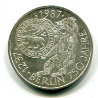 Germania, Rep. Federale (dal 1949): 10 marchi 1987-J "750° Anniversario Berlino" (KM#166)
