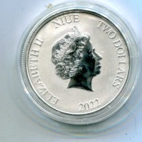 Niue, Elisabetta II (1952-2022): 2 dollari 2022 "I'm the Richest Duck in The World" -Oncia-
