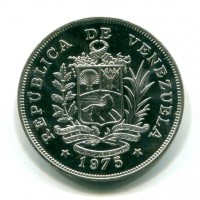 Venezuela: 25 bolivares 1975 "Giaguaro" (KM#46)