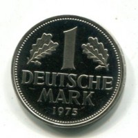 Germania, Rep. Federale (dal 1949): 1 marco 1975-F (KM#110)