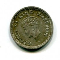 India Britannica, Giorgio VI (1936-1947): 1/4 rupia 1945 (KM#547)