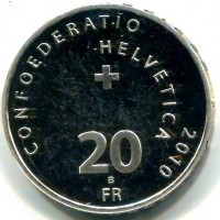 Svizzera, Confederazione: 20 franchi 2010 "Berninabahn"

