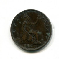 Gran Bretagna, Vittoria (1837-1901): 1 penny 1877 (Spink#3954)
