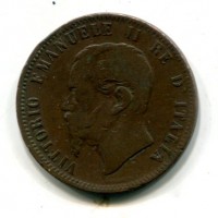 Vittorio Emanuele II (1861-1878): 10 cent. 1866-Na (Gigante#92)
