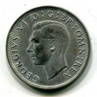 Gran Bretagna, Giorgio VI (1936-1952): 1/2 corona 1942 (Spink#4080)
