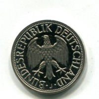Germania, Rep. Federale (dal 1949): 1 marco 1975-J (KM#110)