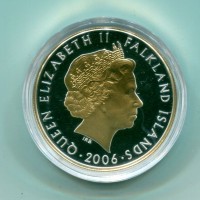 Isole Falkland, Elisabetta II (1952-2022): 50 pence 2006 "80° Compleanno della Regina" (KM#49a)