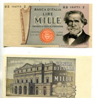 Repubblica: 1.000 lire 15/02/1973 "Verdi", 2° tipo (Gigante,BI#56C)
