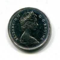 Canada, Elisabetta II (1952-2022): 25 cent. 1967 "Lince" (KM#68)