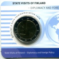 Finlandia 2025: 2 euro "Visite di Stato", in coincard
