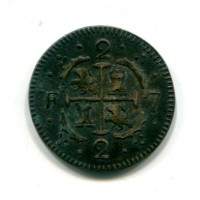 Venezuela: Fernando VII (1808-1833): 2 reales 1819-BS (Calicò#844)