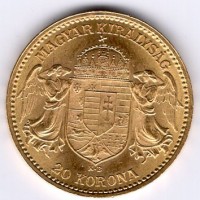 Ungheria, Francesco Giuseppe (1848-1915): 20 korona 1905 (KM#486)
