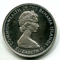 Bahamas, Elisabetta II (1952-2022): 5 dollari 1973 (KM #33)