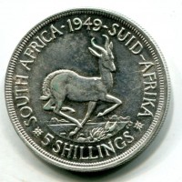 Sud Africa, Giorgio VI (1936-1952): 5 scellini 1949 (KM #40.1)
