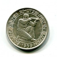 Svizzera, Lucerna: 5 franchi 1939 "Tiro Federale" (KM#S20)