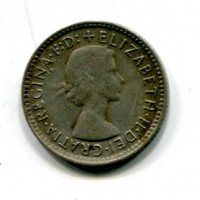 Australia, Elisabetta II (1952-2022): 6 pence 1959 (KM#58)
