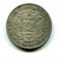 Venezuela: 5 bolivares 1936 (KM#24.2)
