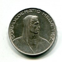 Svizzera, Confederazione: 5 franchi 1926
