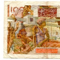 Francia: 100 franchi 07/04/1949 (Pick#128B), forellini
