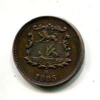 British North Borneo: 1/2 cent. 1885-H (KM#1)
