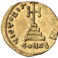 Tiberio III Apsimaros (698-705 d.C.): solido "VICTORIA AVGGH", zecca di Costantinopoli (Sear#1360), grammi 4.47