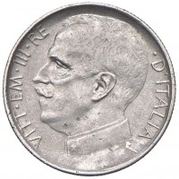 Vittorio Emanuele III (1900-1943): 50 cent. 1924-rigato "Leoni" (Gigante#169)