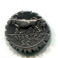 Maria, C. Marius, C. f, Capito (81 a.C.): denario (Crawford#38/AC)
