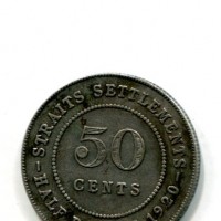 Straits Settlements, Giorgio V (1910-1936): 50 cent. 1920 (KM#35.1)