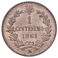Vittorio Emanuele II (1861-1878): 1 cent. 1861-Na (Gigante#113), conservazione elevatissima