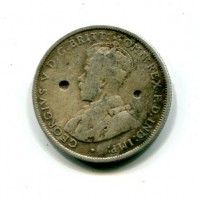 Australia, Giorgio V (1910-1936): 1 fiorino 1923 (KM#27), due tent. foro