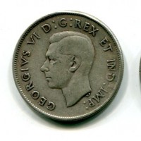 Canada, Giorgio VI (1936-1952): 50 cent. 1943 (KM#36)