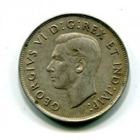 Canada, Giorgio VI (1936-1952): 50 cent. 1944 (KM#36)