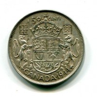 Canada, Giorgio VI (1936-1952): 50 cent. 1944 (KM#36)