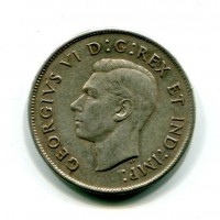 Canada, Giorgio VI (1936-1952): 50 cent. 1945 (KM#36)
