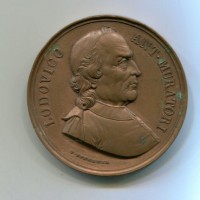 Modena (1872): medaglia per Ludovico Muratori, diametro 55 mm, gr.77,45