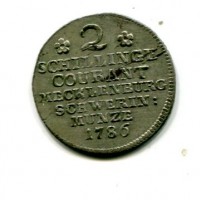 Germania, Mecklenburg-Schwerin, Friedrich Franz I (1785-1837): 2 schilling  1786 (Evers#216.1)