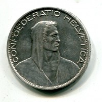 Svizzera, Confederazione: 5 franchi 1925
