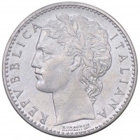 Repubblica Italiana (dal 1946): 100 lire 1950 "Minerva-PROVA-" (Pagani Prove e Progetti#692), sigillata da Ranieri